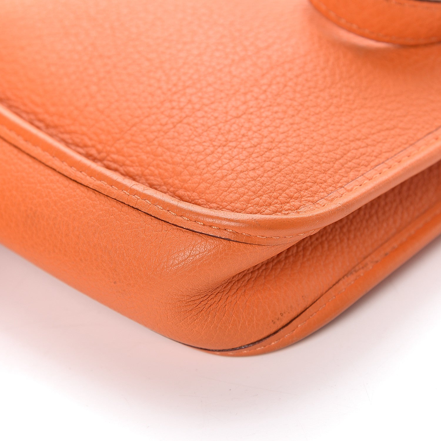 Hermes Taurillon Clemence Evelyne TPM Orange 15 of 17