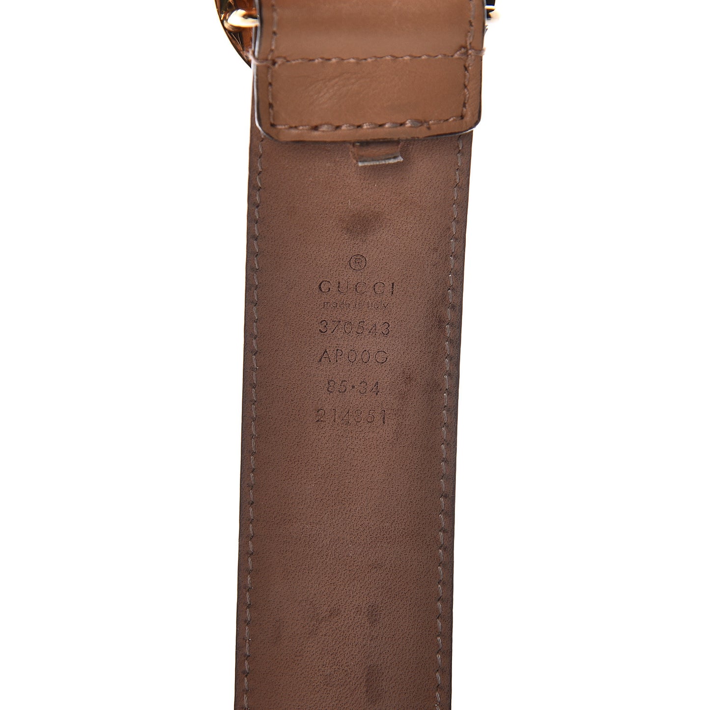 Calfskin Interlocking G 37mm Belt 85 34 Camelia