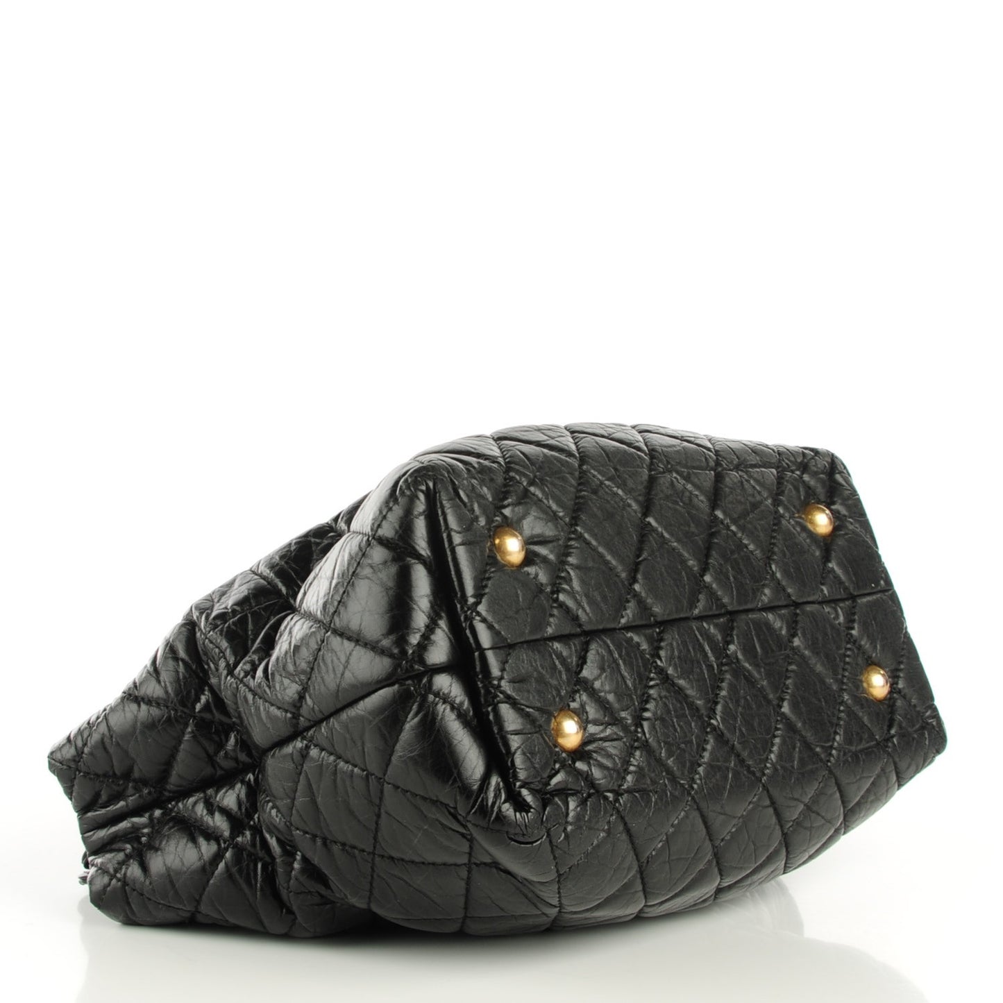 Aged Calfskin Quilted Reissue 2.55 Tote Black