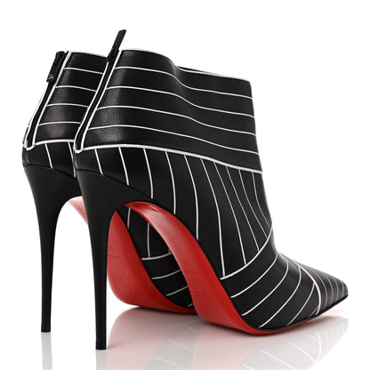 Christian Louboutin Calfskin Josselyn 100 Booties 41 Black White 4 of 11