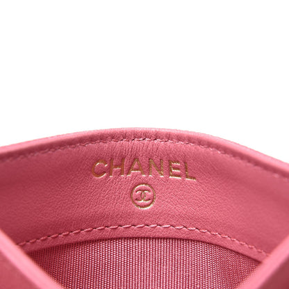 Chanel Caviar Timeless CC Card Holder Pink 6 of 9