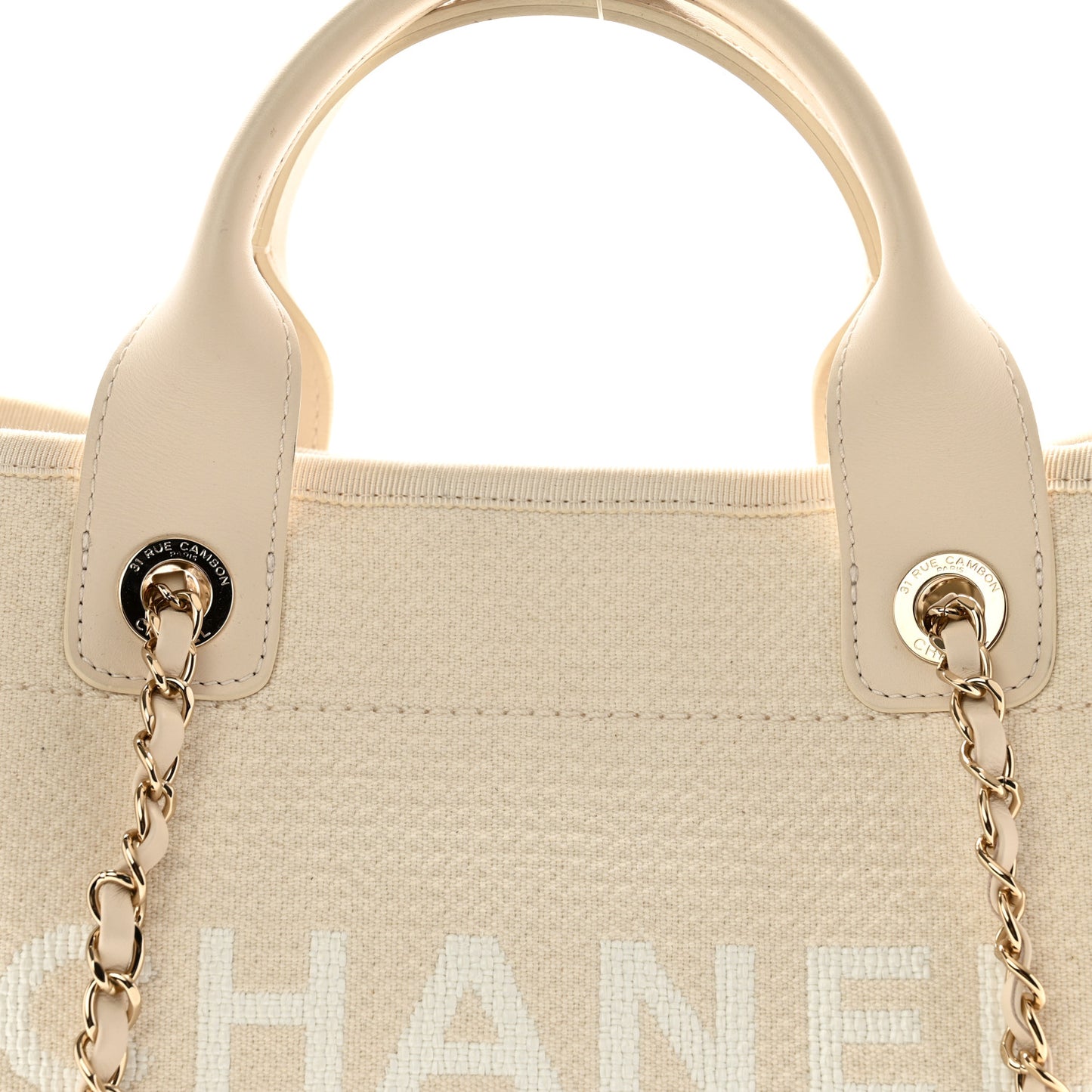 Mixed Fibers Small Deauville Tote White