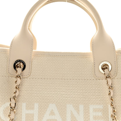 Chanel Mixed Fibers Small Deauville Tote White 9 of 12