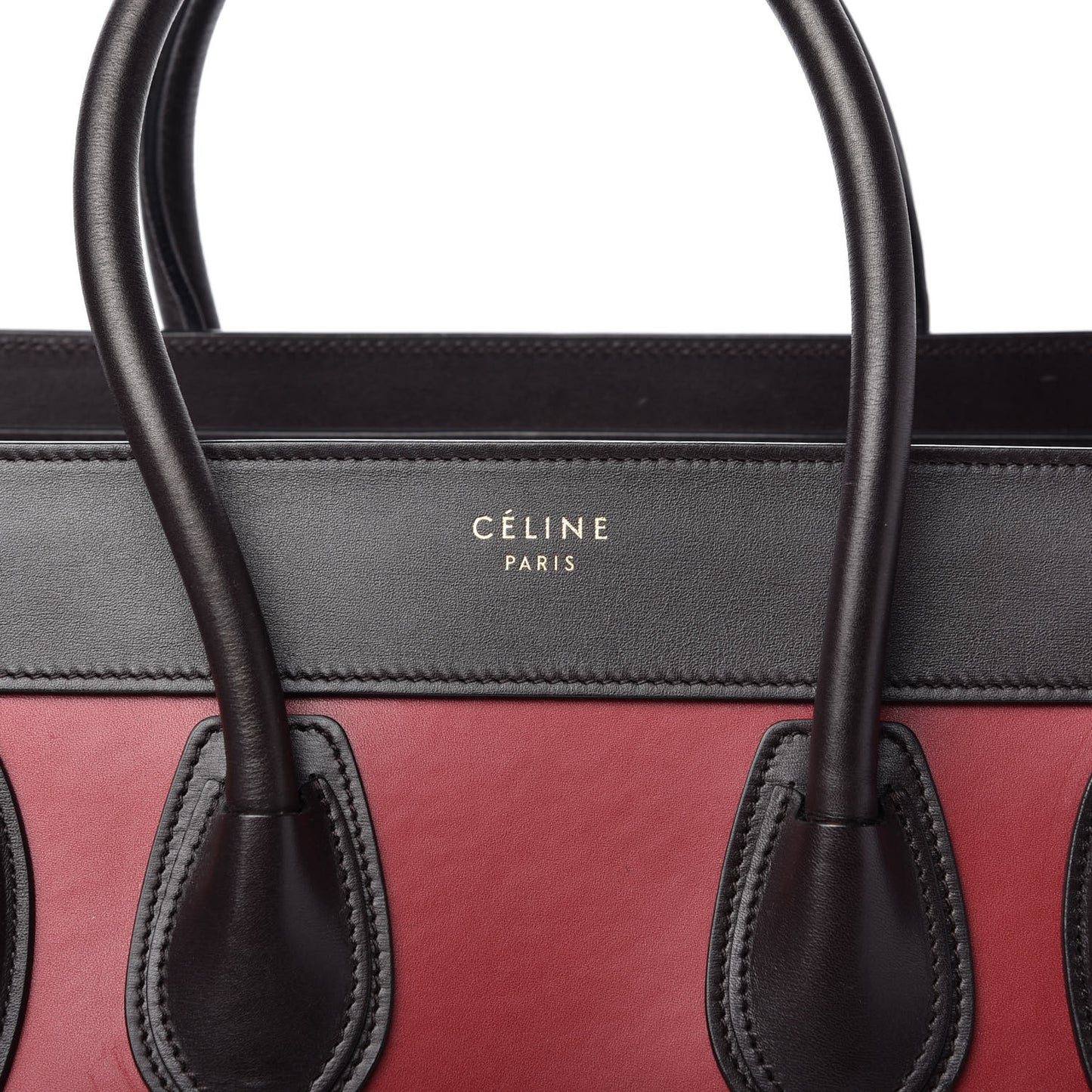 Smooth Calfskin Micro Tri-Color Luggage Micro Red