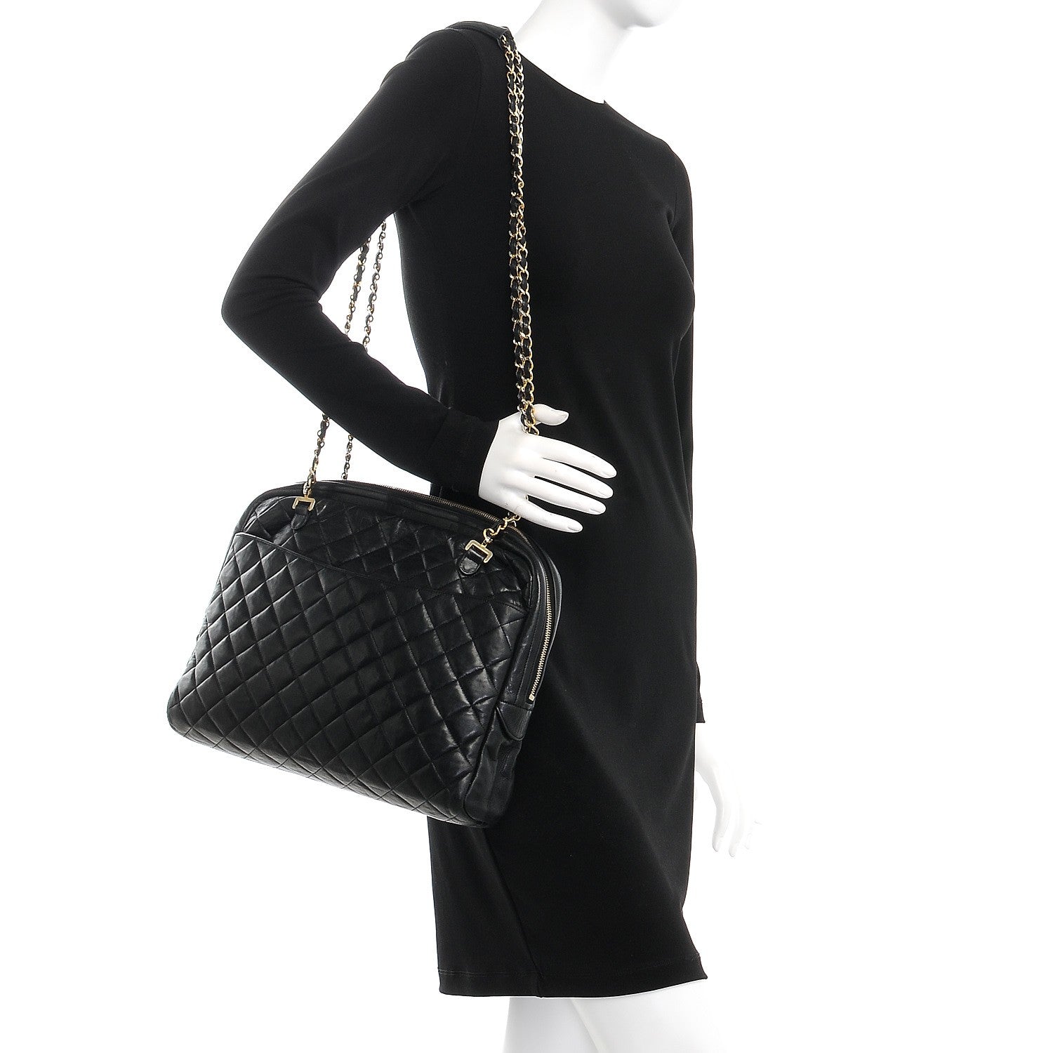 Chanel Lambskin Quilted Shoulder Bag Black 2 of 13
