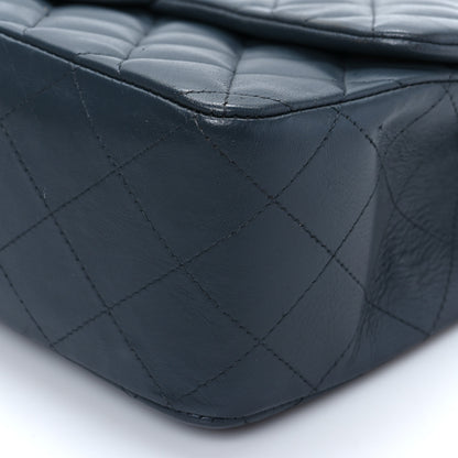Chanel Lambskin Quilted Jumbo Single Flap Bijoux Chain Dark Grey 9 of 10