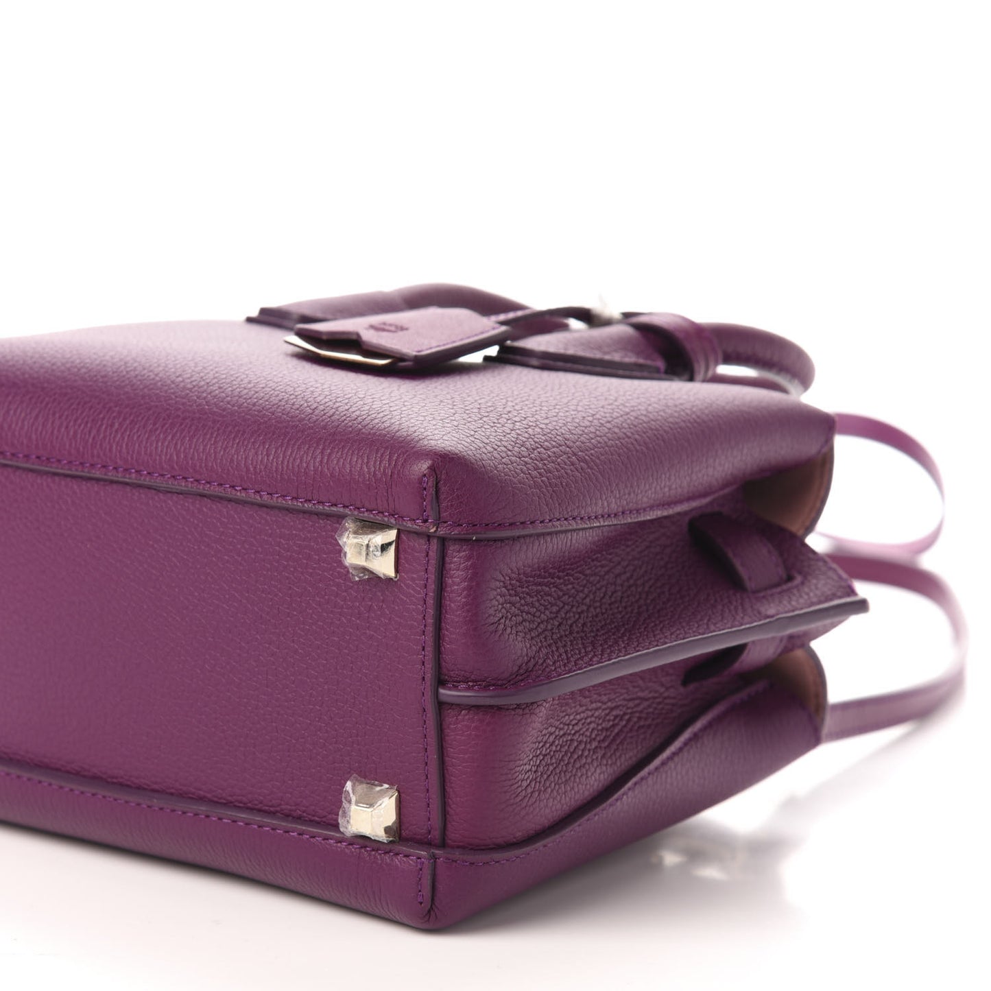 Grained Calfskin Mini Milla Tote Purple
