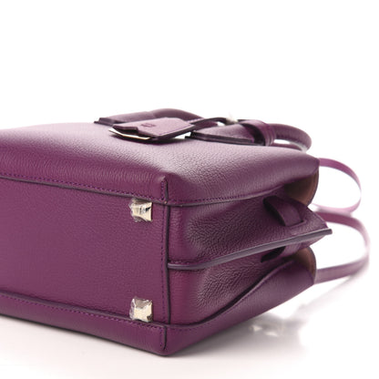 MCM Grained Calfskin Mini Milla Tote Purple 7 of 7
