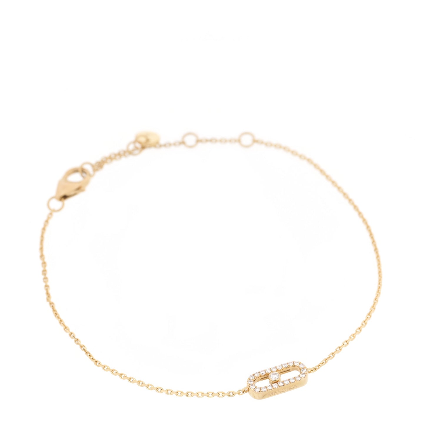 18K Yellow Gold Diamond Messika Care(s) Pave Bracelet