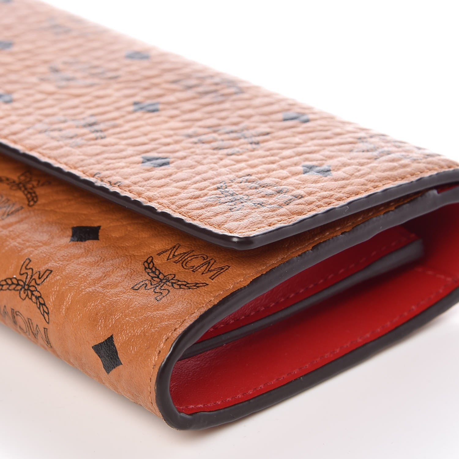 MCM Visetos Continental Flap Wallet Cognac 10 of 11