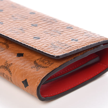 MCM Visetos Continental Flap Wallet Cognac 10 of 11