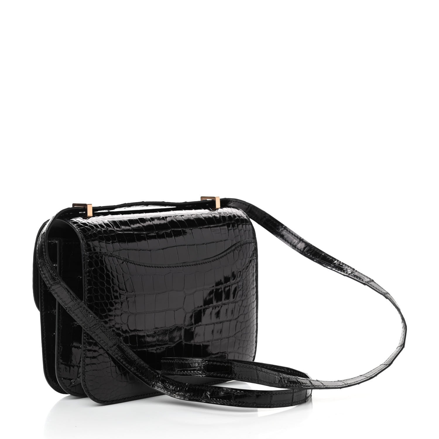 Hermes Shiny Alligator Constance 18 Black 2 of 4