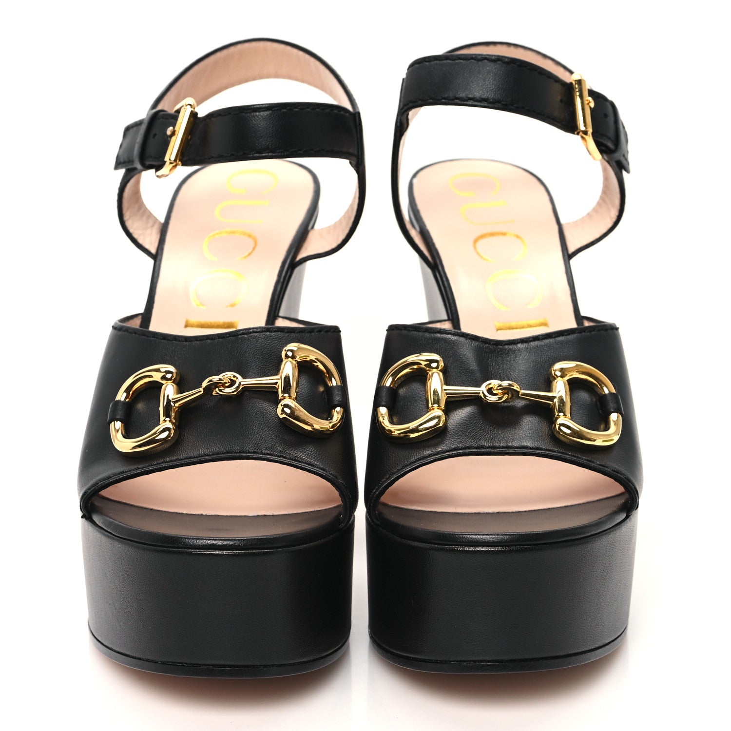 Gucci Nappa Charlotte Horsebit 40/135mm Platform Sandals 41 Black 3 of 10