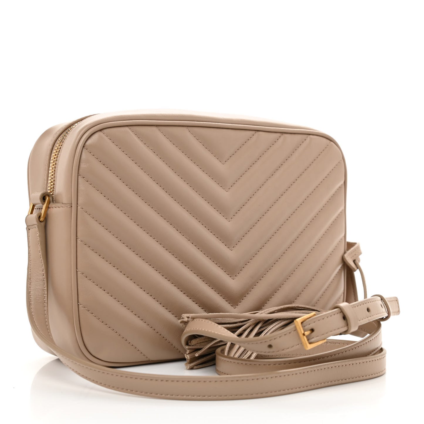 Calfskin Matelasse Monogram Lou Camera Bag Dark Beige