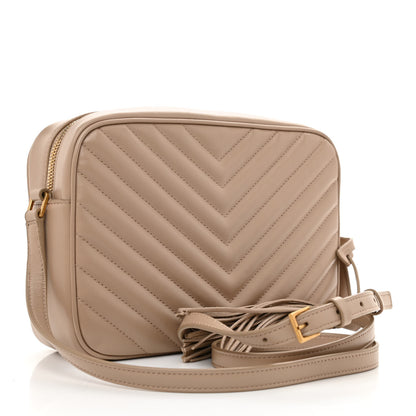 Saint Laurent Calfskin Matelasse Monogram Lou Camera Bag Dark Beige 3 of 8