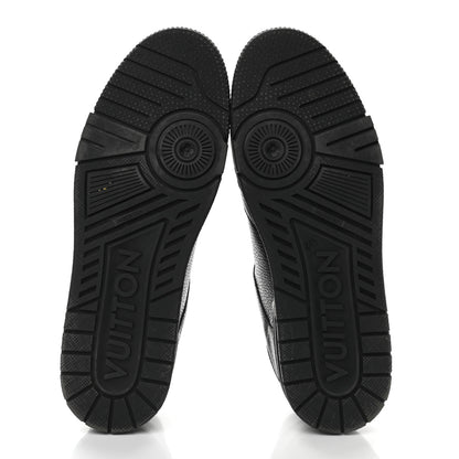 Louis Vuitton Calfskin Mens LV Trainer Sneakers 9 Black 6 of 8