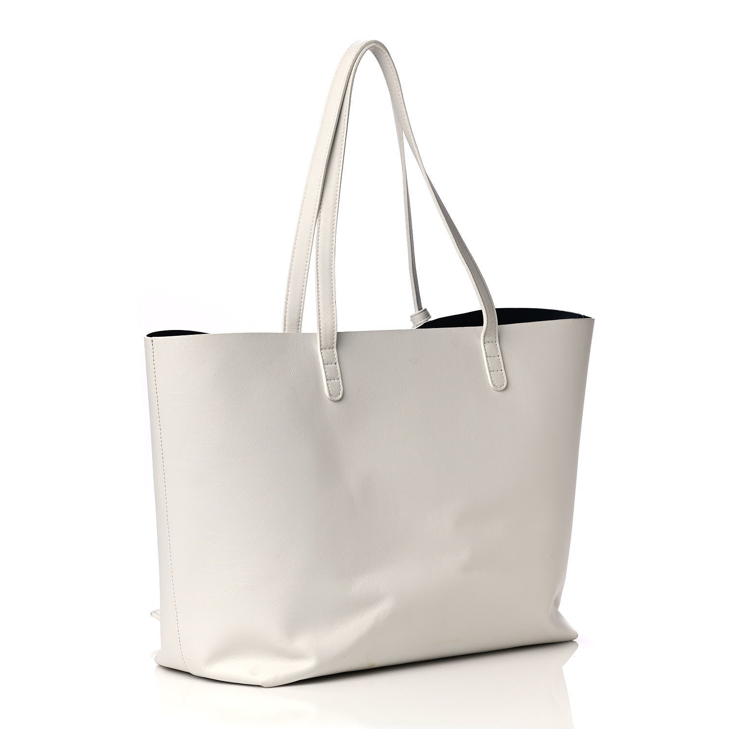 Mansur Gavriel Calfskin Large Shopping Tote White Blu 2 of 6