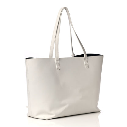 Mansur Gavriel Calfskin Large Shopping Tote White Blu 2 of 6