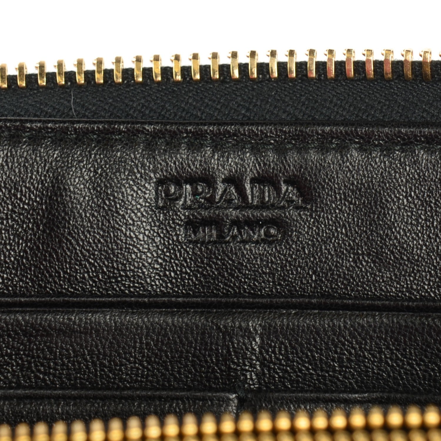 Prada Nappa Gaufre Zip Around Wallet Nero Black 10 of 11