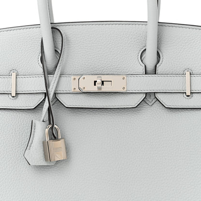 Hermes Taurillon Clemence Birkin 30 Bleu Pale 8 of 11
