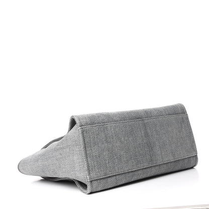 Chanel Woven Straw Raffia Medium Deauville Tote Grey 4 of 11