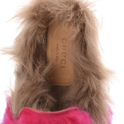 Gucci Merino Wool Womens Princetown Slippers 36 Raspberry Lipstick Natural 5 of 7