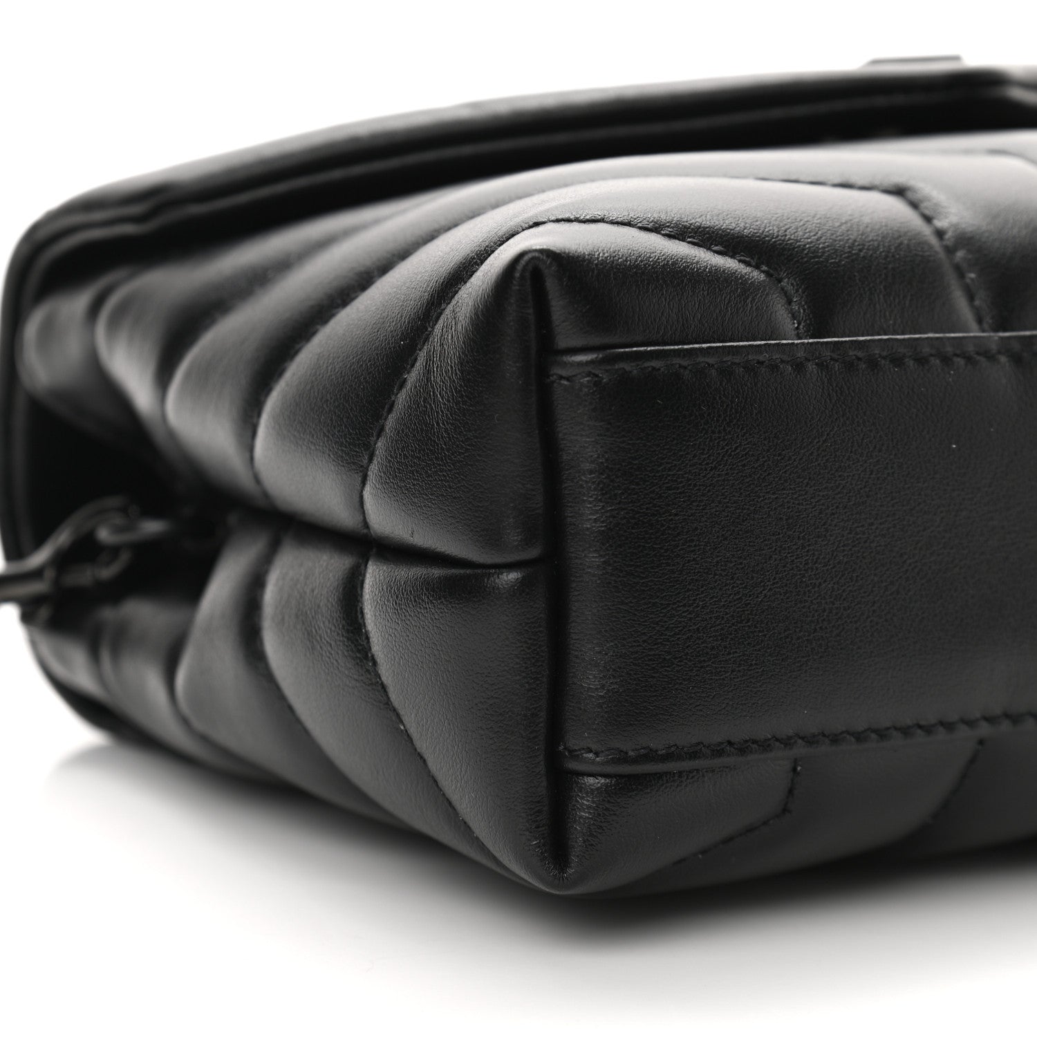 Saint Laurent Calfskin Y Quilted Monogram Toy Loulou Crossbody Bag Black 8 of 10
