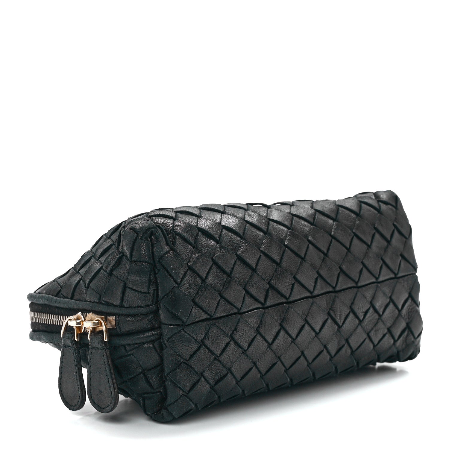 Bottega Veneta Nappa Intrecciato Small Cosmetic Pouch Black 3 of 10
