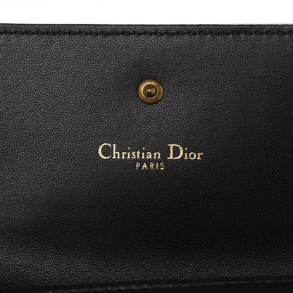 Christian Dior Lambskin Cannage Studded Diorama Elancee Wallet Black 6 of 7