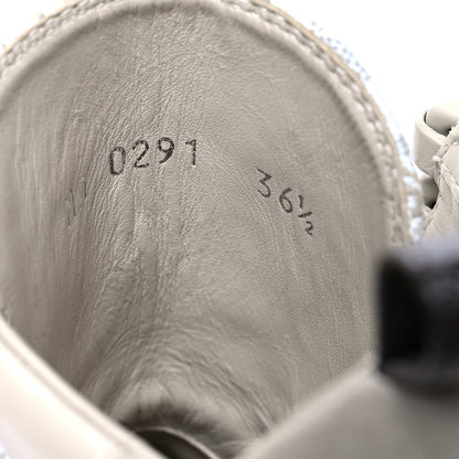 Louis Vuitton Suede Calfskin Jacquard Since 1854 Laureate Platform Desert Boots 36.5 Beige 7 of 9