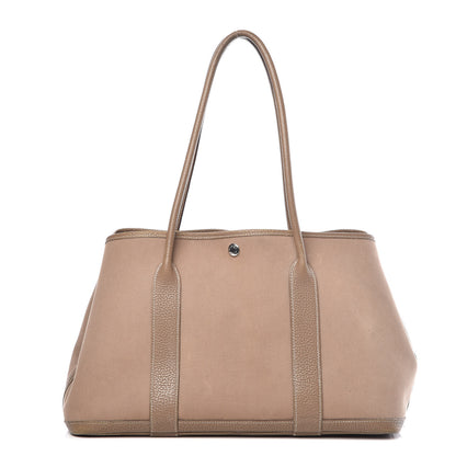Hermes Toile Buffle Garden Party 36 MM Tote Etoupe 1 of 27