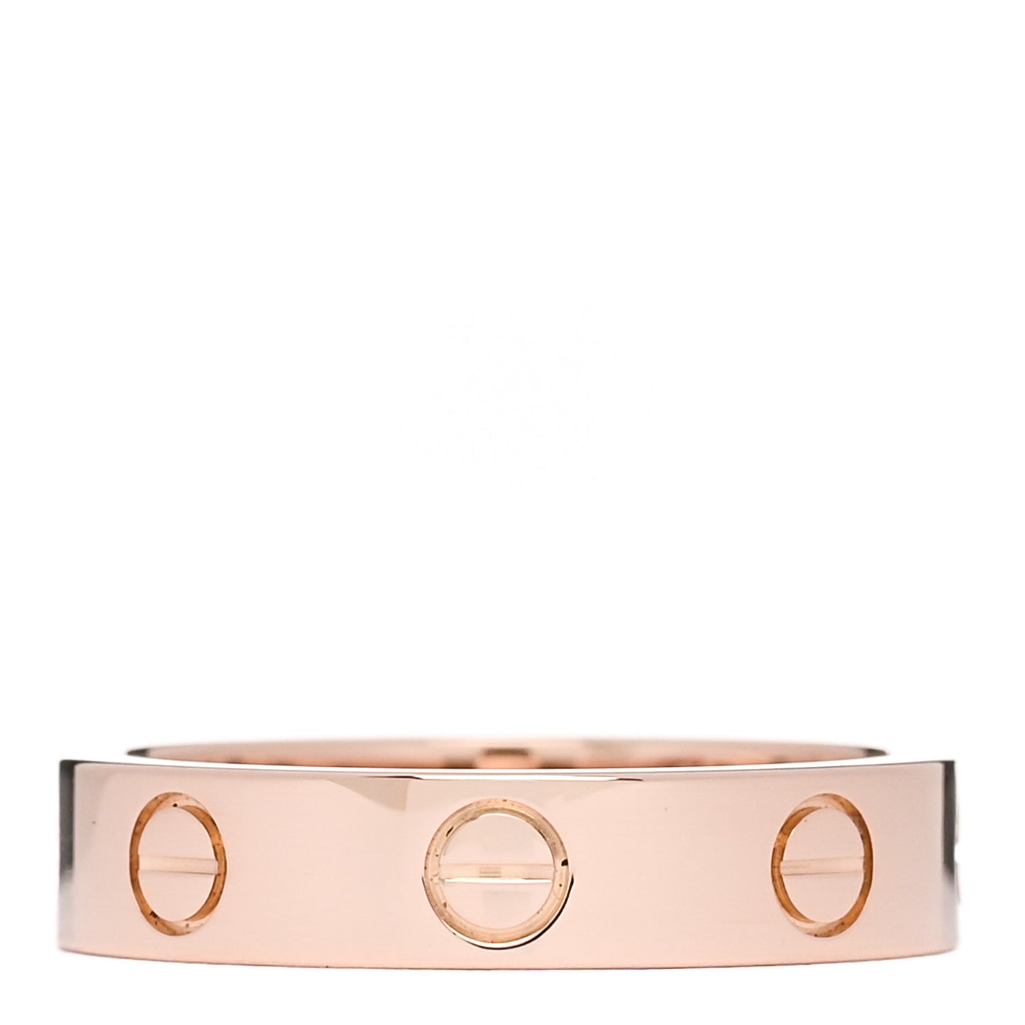 18K Pink Gold Diamond 4mm LOVE Wedding Band Ring 49 4.75