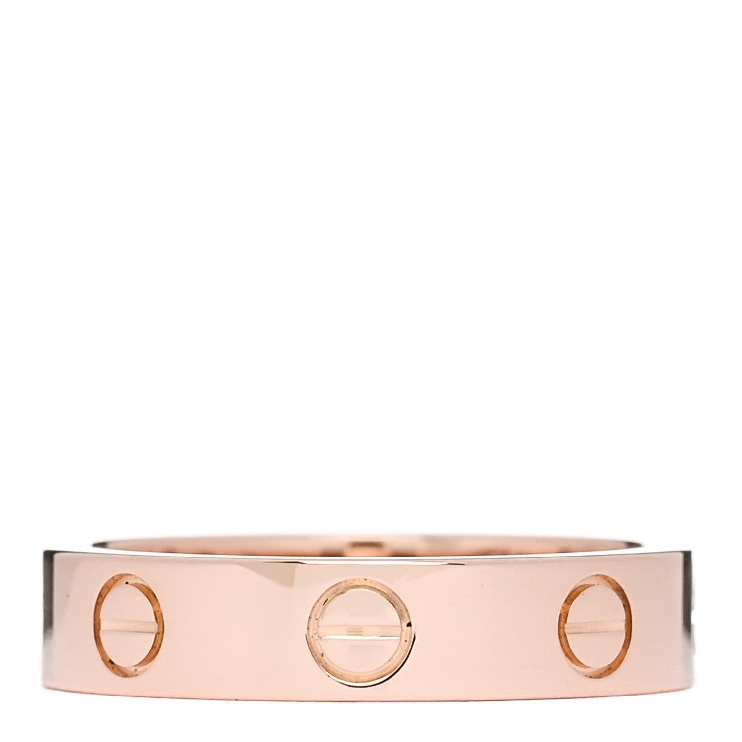 Cartier 18K Pink Gold Diamond 4mm LOVE Wedding Band Ring 49 4.75 3 of 4