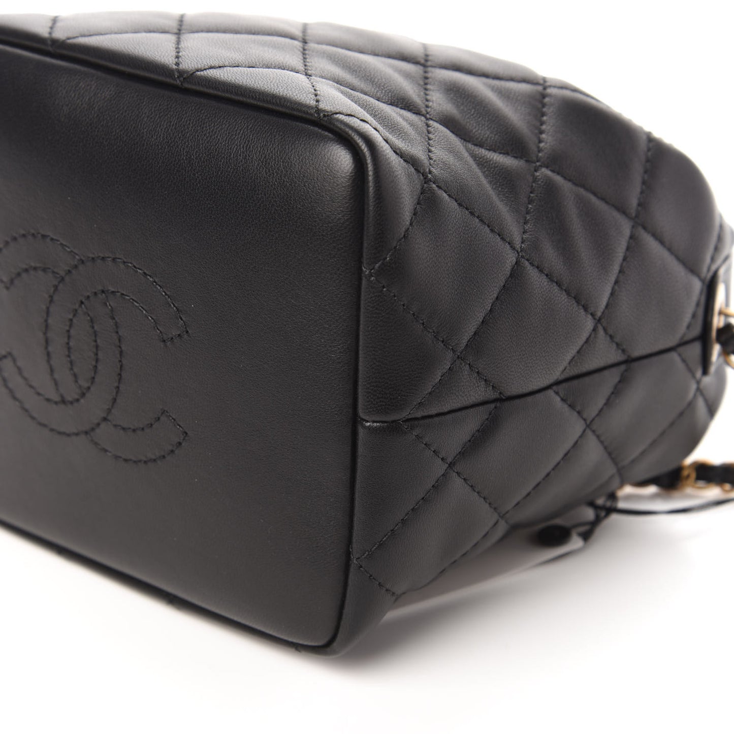 Lambskin Quilted Small Perfect Meeting Hobo Black