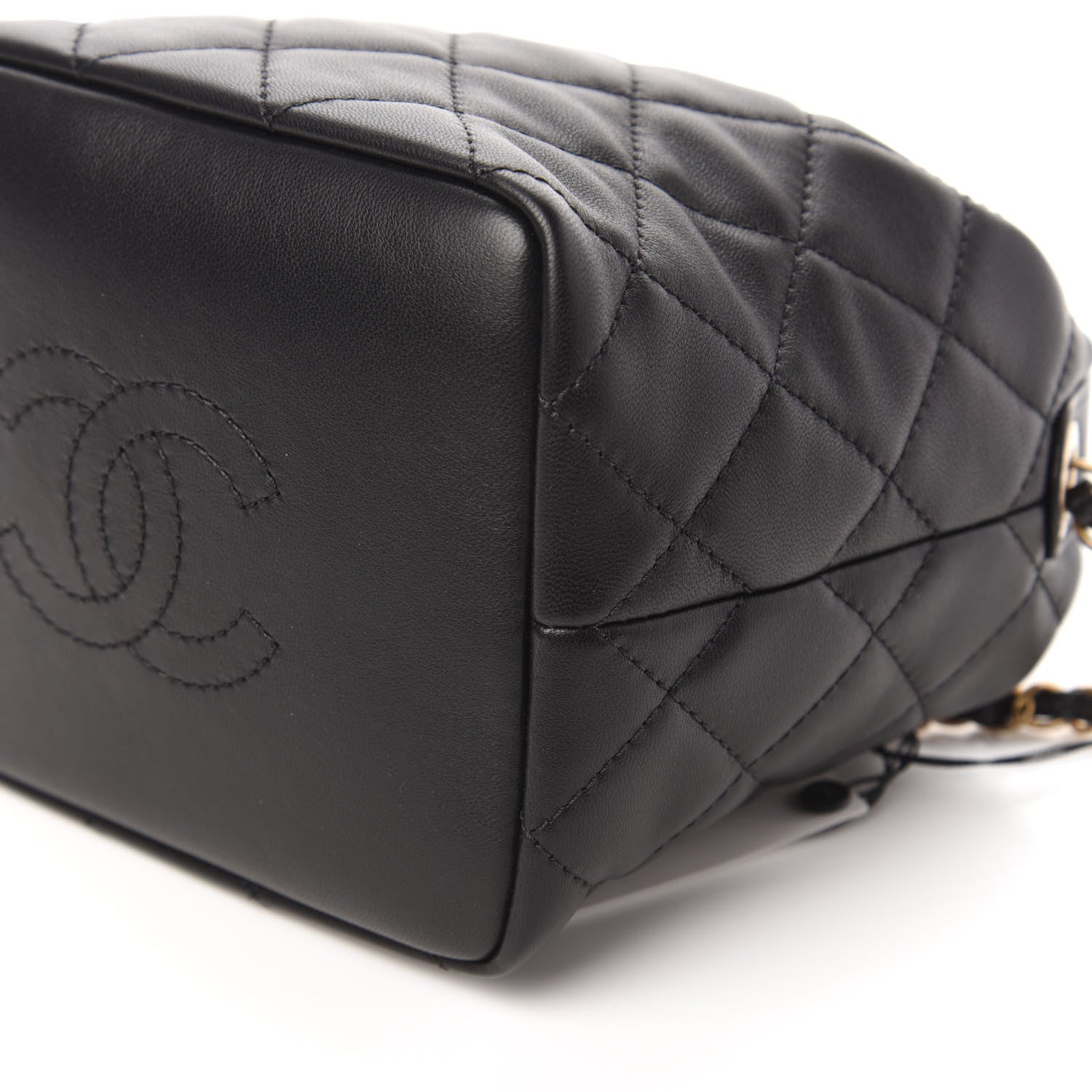 Chanel Lambskin Quilted Small Perfect Meeting Hobo Black 7 of 10