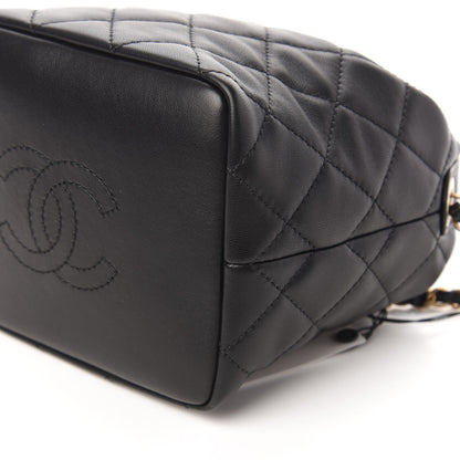 Chanel Lambskin Quilted Small Perfect Meeting Hobo Black 7 of 10