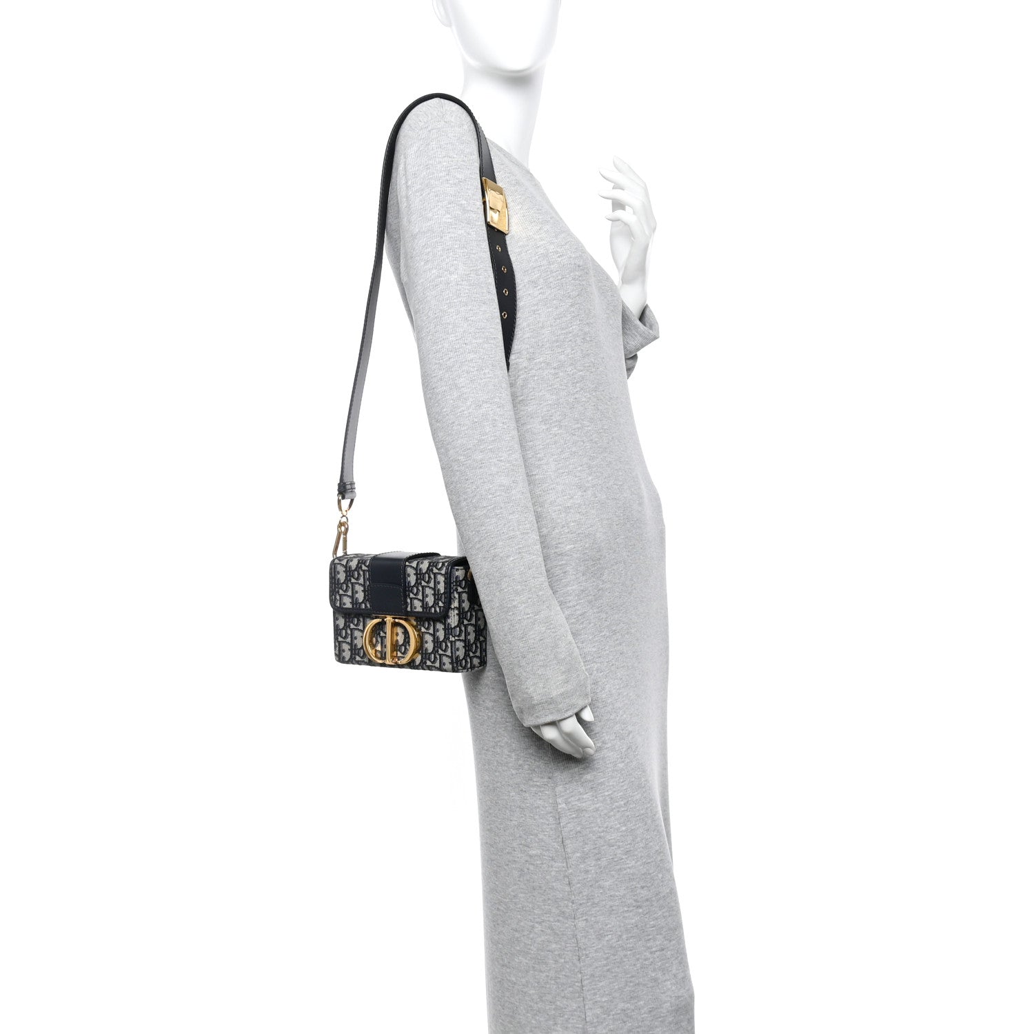 Christian Dior Oblique 30 Montaigne Box Bag Blue Blue 2 of 10