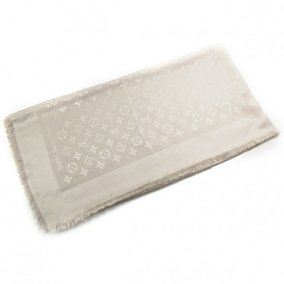 Louis Vuitton Monogram Shawl Silk/Wool Scarf Beige 1 of 6