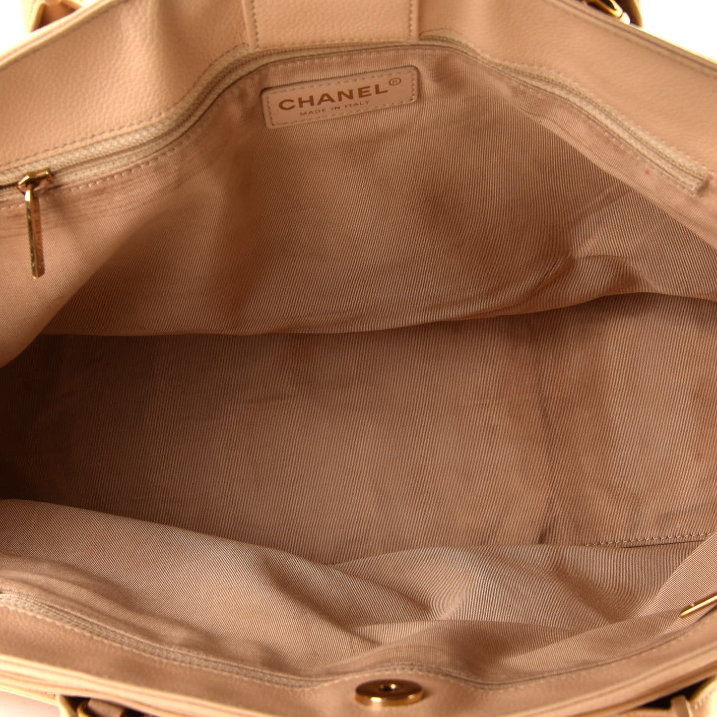 Calfskin Cerf Executive Shopper Tote Beige