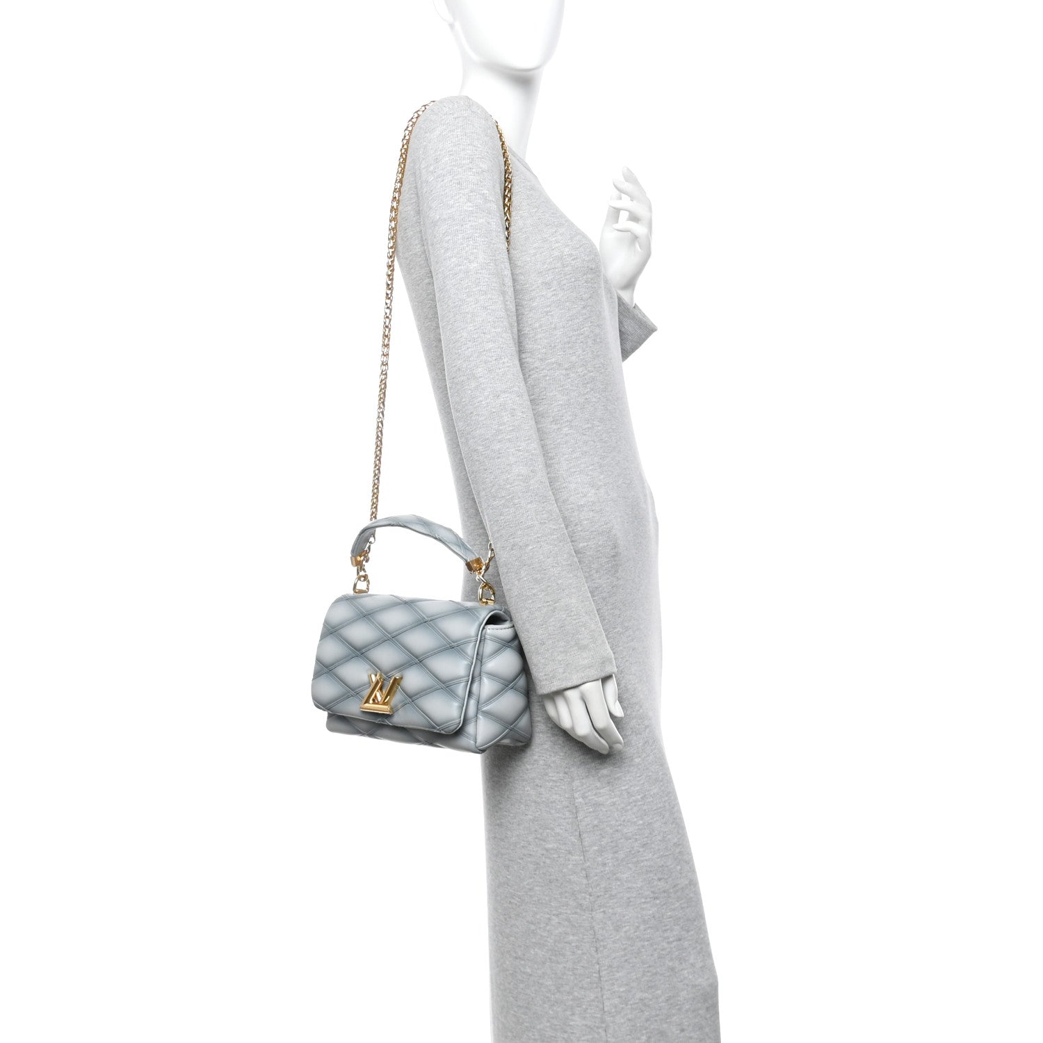 Louis Vuitton Lambskin Malletage GO-14 MM Ecume 2 of 10