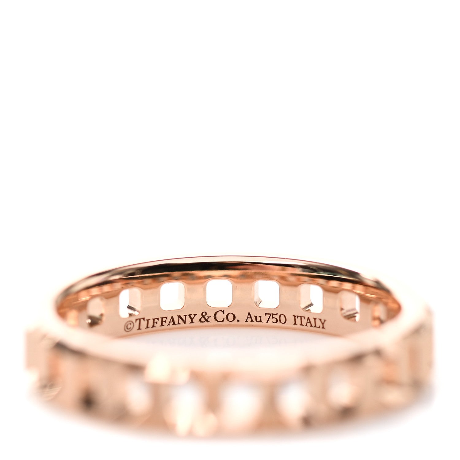 Tiffany 18K Rose Gold Narrow T True Ring 49 5 4 of 4
