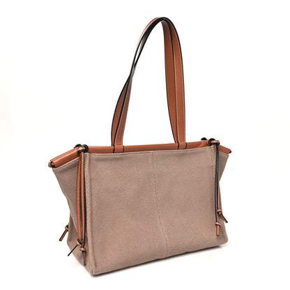 Loewe Canvas Calfskin Cushion Tote Taupe 3 of 10