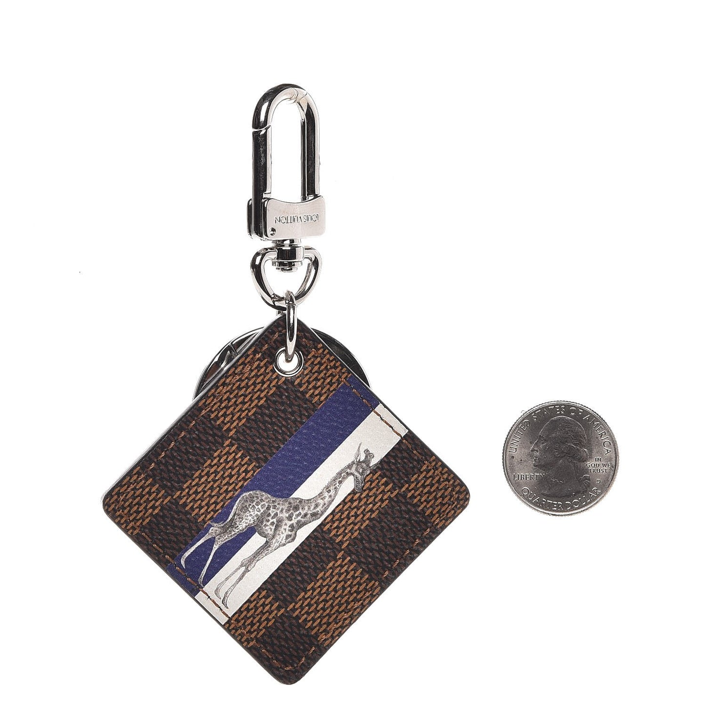 Damier Ebene Illustre Savane Giraffe Bag Charm Key Holder