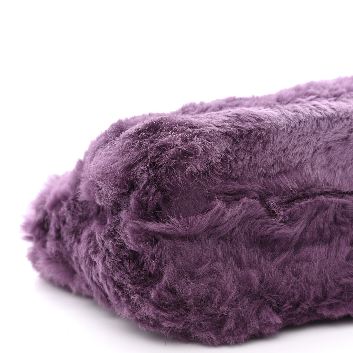 Rabbit Fur Shoulder Bag Purple