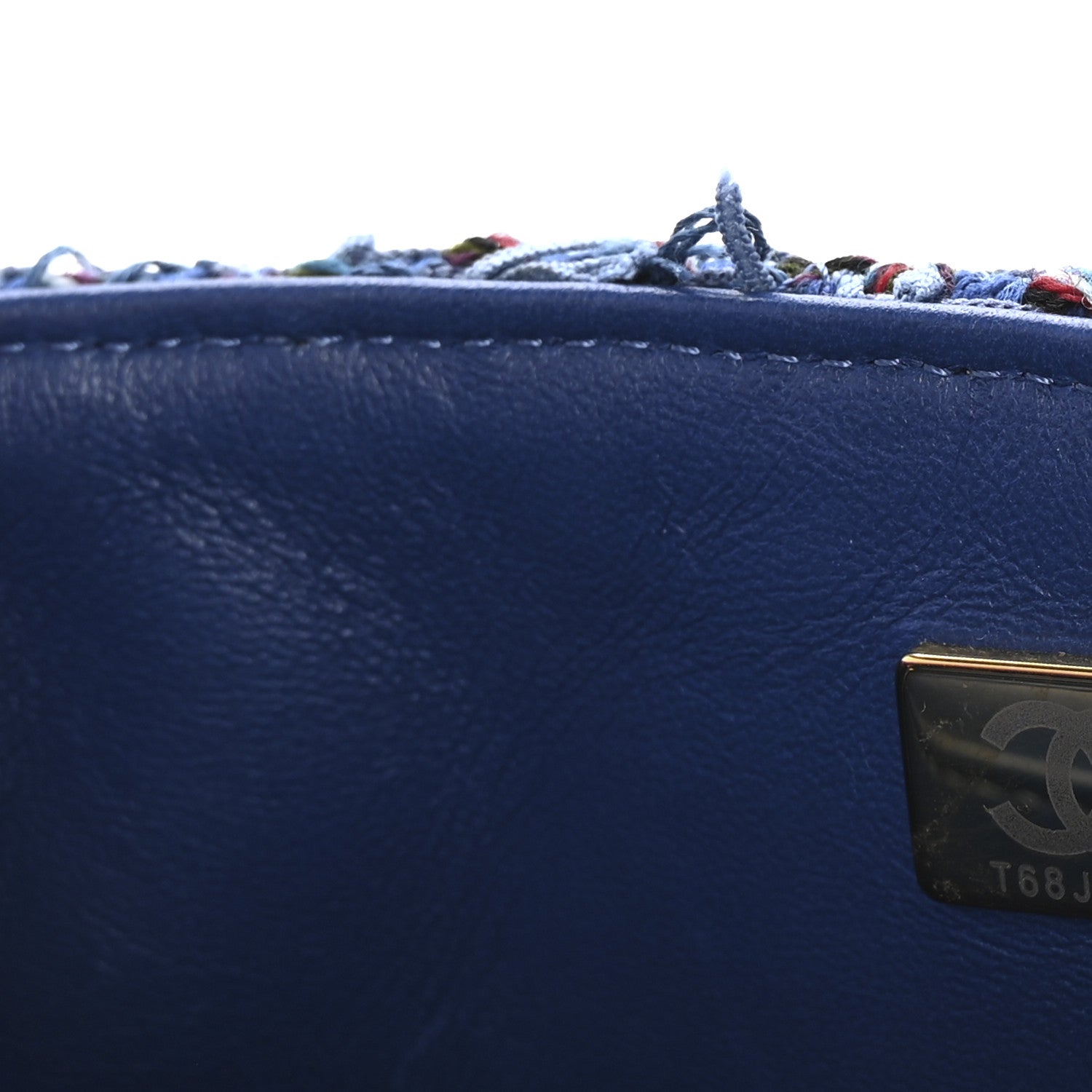 Chanel Tweed Quilted Mini Rectangular Flap Blue Multicolor 6 of 9