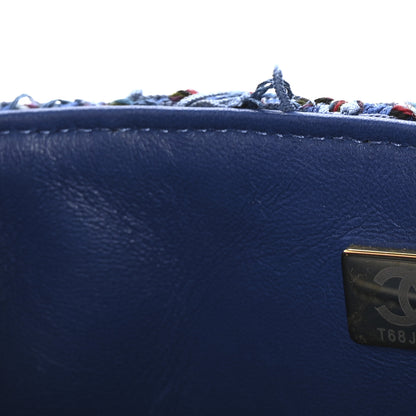 Chanel Tweed Quilted Mini Rectangular Flap Blue Multicolor 6 of 9