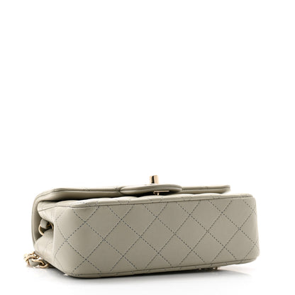 Chanel Lambskin Quilted Mini Rectangular Flap Grey 4 of 10