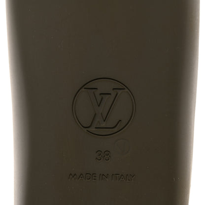 Louis Vuitton Rubber Monogram Embossed Sunbath Flat Mule 38 Kaki 7 of 10
