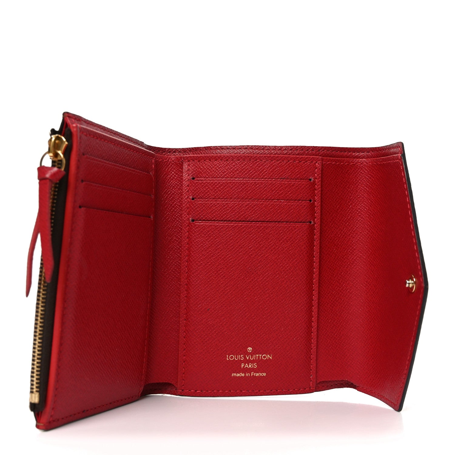 Louis Vuitton Damier Ebene Victorine Wallet Rouge 9 of 14