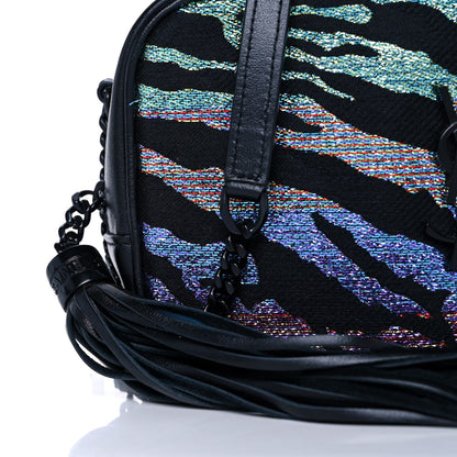 Saint Laurent Canvas Calfskin Metallic Tiger Print Monogram Lou Camera Bag Multicolor 9 of 14